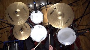 Istanbul Agop MS-X 14" Hi-Hats 16" Crash 20" Ride; 3 piece brass budget cymbal set demo test
