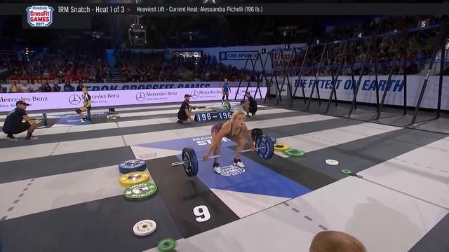 2017 CrossFit Games:  Individual 1RM Snatch