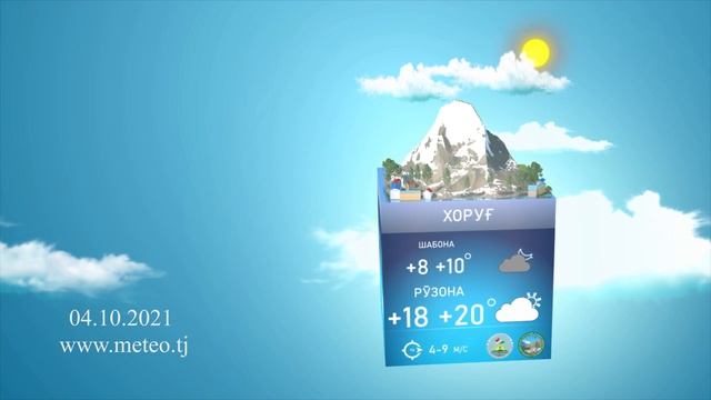 Прогноз погоды 4 Октябрь 2021 / Душанбе / Таджикистан смотреть онлайн