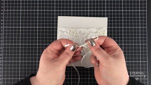 Elegant beaded lace and brooch wedding invitation | DIY Wedding Invitations
