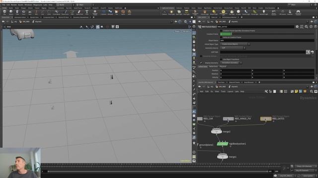 Houdini tutorial: RBD hinge and switching constraints