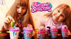 Кукла цветок Awesome Bloss'ems вырастает из горшка распаковка дюймовочки #awesomeblossems