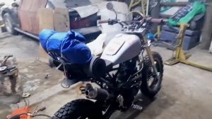 Вертикальный багажник для скремблера / Скремблер из китайца