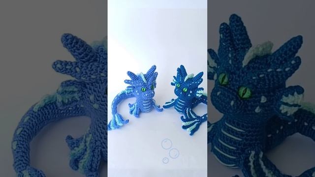 ?Oriental water dragon crochet // Восточный водный дракон крючком