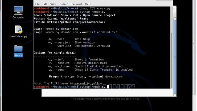 {Kali Linux} ~ Subdomain Scan with knock смотреть онлайн