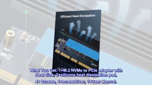 UGREEN NVMe PCIe Adapter, M.2 SSD to PCIe 4.0 X16/X8/X4 Card with Heat Sink, M.2 PCIe Adapter