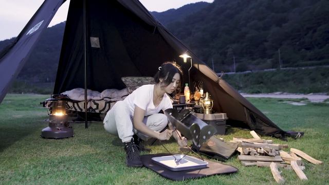 동계캠핑 난방 준비하기 ✨ 캠핑 난로 . 화로대 석쇠 불고기🔥 캠핑 브이로그 . 곡성 여행