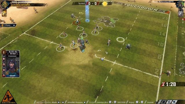 Blood Bowl 2 - Game #5 Amazon vs. Underworld Denizens (LEGENDARY EDITION BETA) смотреть онлайн