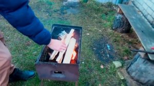 Жарим мясо на решетке- гриль в деревне. Быстро, вкусно и без хлопот!