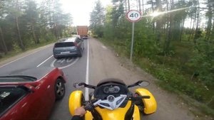 BRP Spyder и BMW 1000r. Onboard. Катаем по ЛенОбласти
