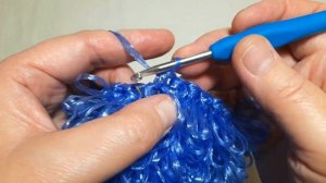 Как вязать вытянутые петли крючком.