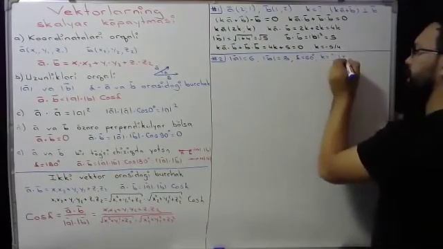 Vektorlarning skalyar ko'paytmasi смотреть онлайн