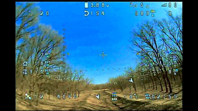 FPV квадрокоптер (4 полет) смотреть онлайн