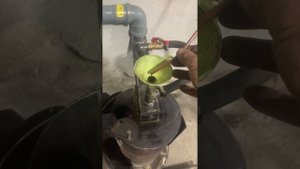 Печь на отработке(дубль 2)!Синее пламя