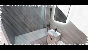 ПВХ (LVT) клеевая плитка на стены в санузле . Отличное решение в отделке . Новостройка