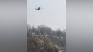 Натяжка проводов ЛЭП вертолетом