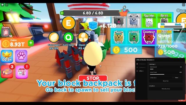 [ NEW ] Roblox Block Breaker Simulator Script - AutoFarm GUI & More 2022 смотреть онлайн