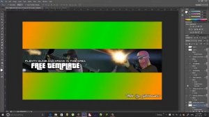 Photoshop: **FREE** GTA 5 Style YouTube Banner Template PSD + Direct Download Link - [#18]