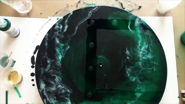 Resin Art | Часы из эпоксидной смолы | Рисование эпоксидной смолой