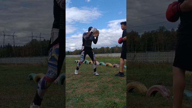 Тренировка по боксу на свежем воздухе ??? с Тимофеем. LeushBoxing System