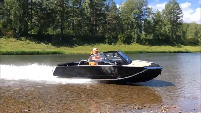 Тест-драйв катера на мелководье. "Росомаха" R5100 с двигателем Mercury