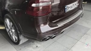 Cayenne turbo 957 catless + exhaust valves кайен турбо 957 без катализаторов и с заслонками выхлопа