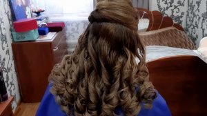 ВЕЧЕРНЯЯ ПРИЧЁСКА С ЛОКОНАМИ НА СРЕДНЮЮ ДЛИНУ ВОЛОС.ОЦЕНИТЕ МОЮ РАБОТУ КОММЕНТАРИЕМ.