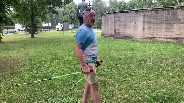 Скандинавская ходьба. Подводящие упражнения часть 7. Упражнения с Bungy Pump Walkathlon
