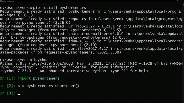 URL Shortener in 3 lines of Code | Fun with Python | Venkata Sreeram