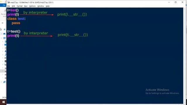 string representation of object in Python