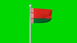Флаг Беларуси хромакей футаж | Flag Belarus chromakey footage