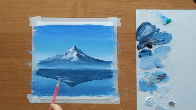 Цветущая сакура на фоне горы ? Рисунок для срисовки маленький легкий для начинающих
