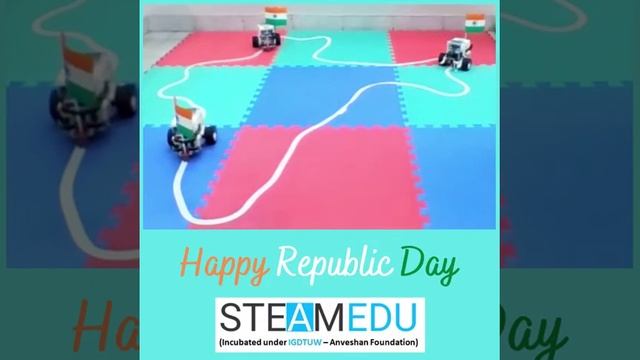 pyRobot Celebrating Republic Day - AI with Python to program Robot following a line