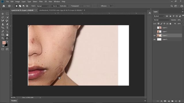 Patch tool in adobe Photoshop | Lec-20