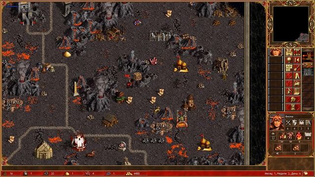 Герои III, PvP, Инферно, Замок, Jebus Outcast, XL, 160% (часть 1) смотреть онлайн