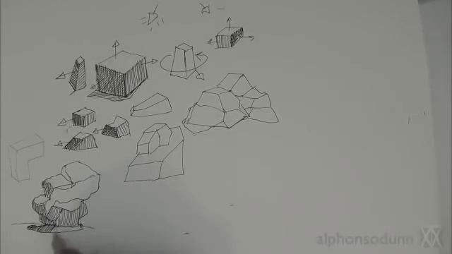Pen & Ink Drawing Tutorials | How to draw rocks, stones and boulders смотреть онлайн