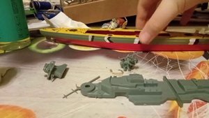 сборка модели линкора Бисмарк 1:800