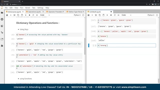 Dictionaries in Python | Python Dictionary Tutorial | Python Tutorial | Simplilearn