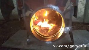 Маленькая печка длительного горения Добрыня своими руками _DIY small mobile stov.mp4