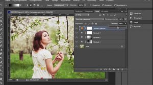 Красивое оформление весенней фотографии в фотошопе