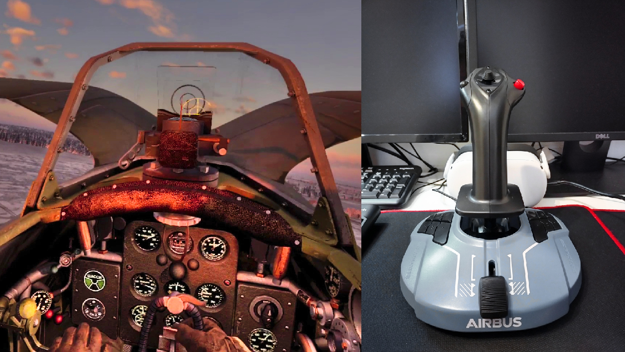 Первый бой на новом джойстике Thrustmaster Airbus на истребителе "Чайка" в War Thunder.