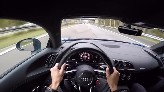 РАЗГОН Audi R8 V10 5.2 МАКСИМАЛЬНАЯ СКОРОСТЬ. КАТАЕМСЯ НА АУДИ. смотреть онлайн