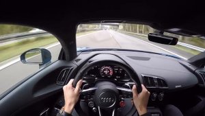 РАЗГОН Audi R8 V10 5.2 МАКСИМАЛЬНАЯ СКОРОСТЬ. КАТАЕМСЯ НА АУДИ.