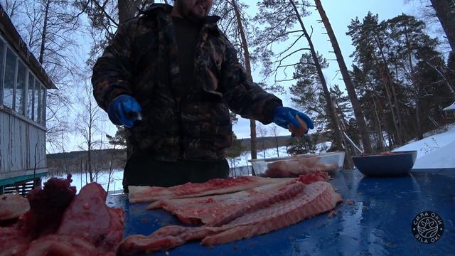USSR Campus nearby Oka river, winter fishing and cooking burbot fish смотреть онлайн