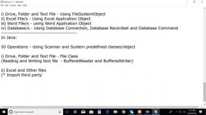 Selenium Lesson 12: Java IO and File Handling|Java for Selenium|G C Reddy|