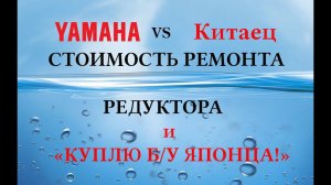 Ямаха 9.9 и Китаец 9.9 цена ремонта редуктора