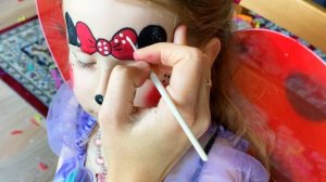 Детский Аквагрим. Рисунки на лице. Мию и её подруг разукрасили!