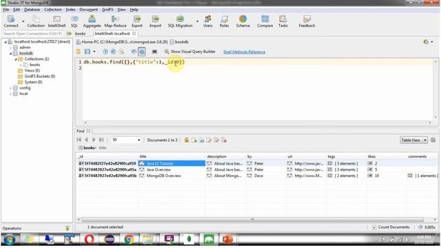MongoDB Projection With Example | MongoDB Tutorial for Beginners
