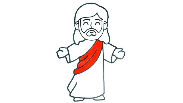 HOW TO DRAW JESUS CHRIST - DRAWING JESUS CHRIST EASY смотреть онлайн