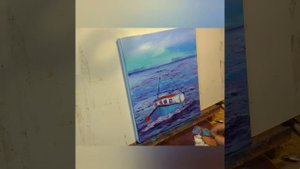 Морской пейзаж\Легко и быстро\Мастихин\Живопись маслом